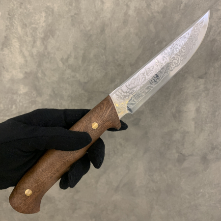 Нож "Цезарь" сталь ЭИ-107, цельнометаллический, орех