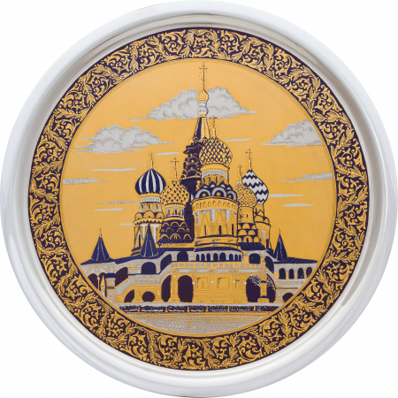 Гравюра Тарель "Собор Василия Блаженного" d305mm