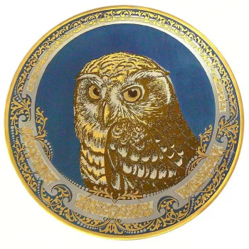 Гравюра "Сова" (Диаметр: 230 мм)