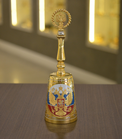 Колокольчик "Герб РФ" с эмалью