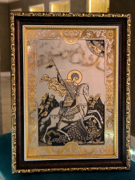 Гравюра А4 «Георгий Победоносец» в картонной упаковке