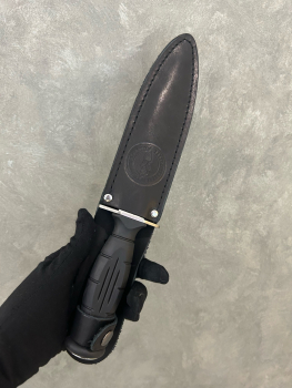 Нож «Вишня», сталь ЭИ-107, кож.ножны (черный)
