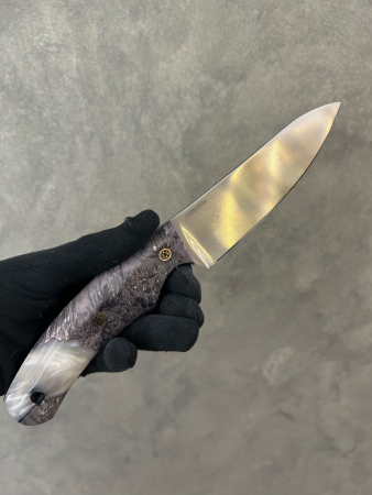 Нож "Куркуль" Aus10Cobalt полировка гибрид