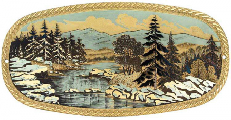 Гравюра "Река Ай"