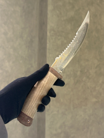 Нож «Рыбацкий-1», 95х18, орех, текстолит, гравировка